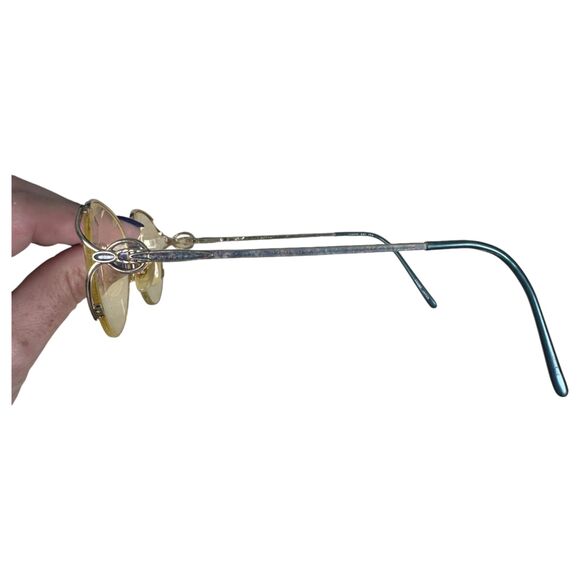 Tura Gold Green Metal Frame Japan 681 Eyeglasses Glasses – Needs Lenses - Picture 3 of 6